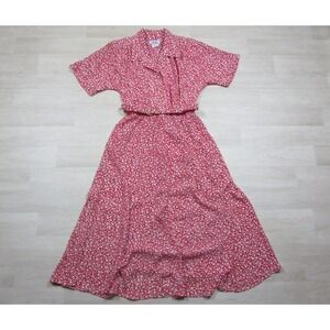 Vintage 80s does 50s Lady Carol Midi Dress Size (12) Housewife Semi Sheer